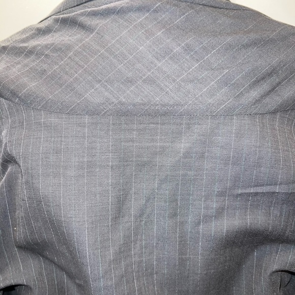 Vintage 90s Yohji Yamamoto Grey pinstriped Blazer Coat ASO Carolyn Bessette CBK - Picture 10 of 12